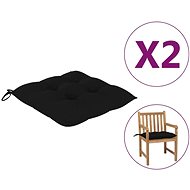 Podušky na židle 2 ks černé 40 x 40 x 7 cm textil - Polstr