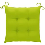 Podušky na židle 4 ks jasně zelené 40 x 40 x 7 cm textil - Polstr