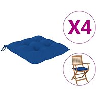 Podušky na židle 4 ks modré 40 x 40 x 7 cm textil - Polstr