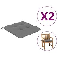 Podušky na židle 2 ks šedé 50 x 50 x 7 cm textil - Polstr