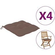 Podušky na židle 4 ks taupe 50 x 50 x 7 cm textil - Polstr