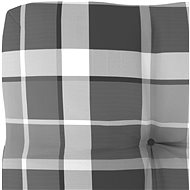 Poduška na pohovku z palet šedá károvaná 60 x 60 x 12 cm - Polstr