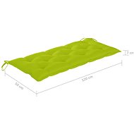 Poduška na zahradní lavici jasně zelená 120 x 50 x 7 cm textil - Polstr