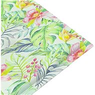 Poduška na zahradní lavici vzor listů 120 x 50 x 4 cm textil - Polstr
