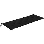 Poduška na zahradní lavici černá 150 x 50 x 7 cm textil - Polstr