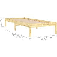Shumee masivní borovice 100×200 cm, 810007 - Rám postele