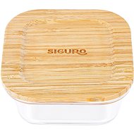 Siguro Dóza na potraviny Glass Seal Bamboo 0,3 l, 6 x 11,5 x 11,5 cm - Dóza