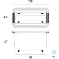 Siguro Pro Box 70 l, 39,5 × 39 × 72 cm Clear - Úložný box