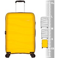 Azure SIROCCO T-1233/3-S, žlutá - Cestovní kufr s TSA zámkem