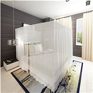 Moskytiéra nad postel 2 ks - hranatá - 220 x 200 x 210 cm - bílá - Nábytek