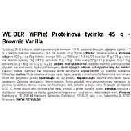 Weider Yippie 45g, brownie-vanille - Proteinová tyčinka