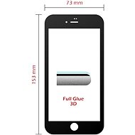 Swissten 3D Full Glue pro iPhone 7 Plus/ 8 Plus černé - Ochranné sklo