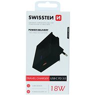 Swissten siťový adaptér USB-C 18W PD černý - Nabíječka do sítě
