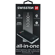 Swissten All in One Wireless 10000mAh černá - Powerbanka