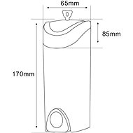 AQUALINE Dávkovač tekutého mýdla nástěnný 300ml, bílý 1319-70 - Dávkovač mýdla