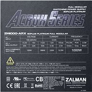 Zalman ZM1000-ARX 1000W - Počítačový zdroj