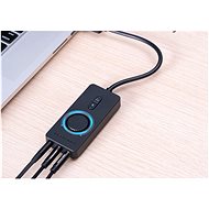 Vention USB 2.0 External Stereo Sound Adapter with Volume Control 0.15M Black ABS Type - Externí zvuková karta