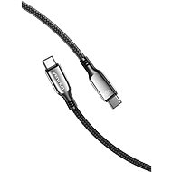 Vention Cotton Braided USB-C 2.0 5A Cable 2m Black Zinc Alloy Type - Datový kabel