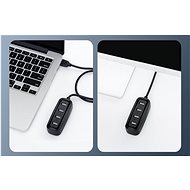 Vention USB HUB 2.0 4-ports 0.15m Black - USB Hub