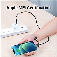 Vention MFi USB 2.0 to 3-in-1 Micro USB & USB-C & Lightning Cable 1M Gray Aluminum Alloy Type - Datový kabel