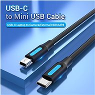 Vention USB-C 2.0 to Mini USB 2A Cable 0.5M Black - Datový kabel