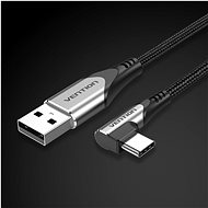 Vention Type-C (USB-C) 90° <-> USB 2.0 Cotton Cable Gray 1m Aluminum Alloy Type - Datový kabel