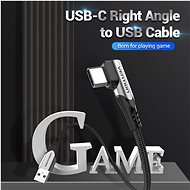 Vention Type-C (USB-C) 90° <-> USB 2.0 Cotton Cable Gray 3m Aluminum Alloy Type - Datový kabel