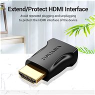 Vention HDMI Male to Female Adapter Black - Redukce