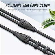 Vention 3.5mm Male to 2x 3.5mm Female Stereo Splitter Cable 0.3M Black Metal Type - Redukce