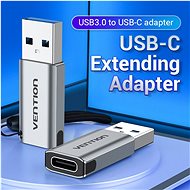 Vention USB 3.0 (M) to USB-C (F) OTG Adapter Gray Aluminum Alloy Type - Redukce