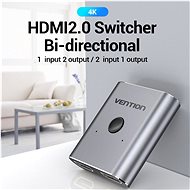 Vention 2-Port HDMI Bi-Direction Switcher Silver - Switch