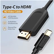 Vention Type-C (USB-C) to HDMI Cable 2m Black - Video kabel