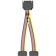 Vention SATA 15P (M) to 2x 15P SATA 90° (F) Power Splitter Cable 0.15m Black - Napájecí kabel