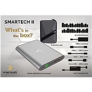 Viking Smartech II 40000mAh šedá QC 3.0 - Powerbanka