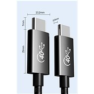 PremiumCord USB4 40Gbps 8K@60Hz kabel s konektory USB-C, Thunderbolt 3 délka: 1,2m - Datový kabel