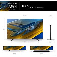 55&quot; Sony Bravia OLED XR-55A80J - Televize