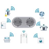 iQtech SmartLife WS017, Wi-Fi 2x zásuvka, 16 A - Chytrá zásuvka