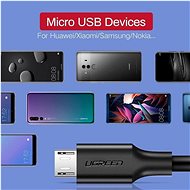 Ugreen micro USB Cable Black 0.5m - Datový kabel
