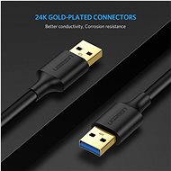 Ugreen USB 3.0 (M) to USB 3.0 (M) Cable Black 1m - Datový kabel