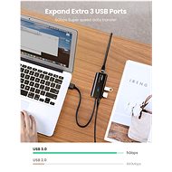 Ugreen USB-A Hub to Ethernet + 3 x USB-A 3.0 - USB Hub