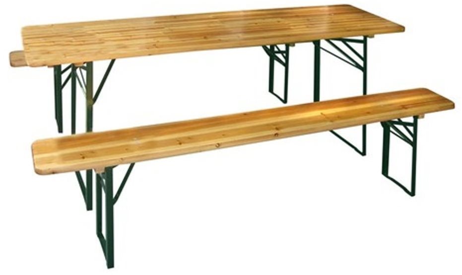 Kerti bútor HAPPY GREEN Kerti sörpad készlet - 200cm Oldalnézet