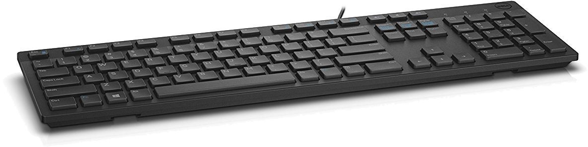 Tastatur Dell KB-216 schwarz - DE Seitlicher Anblick