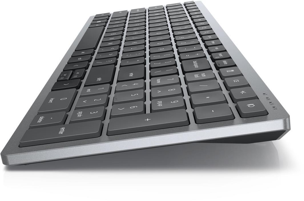 Keyboard and Mouse Set Dell Multi-Device Wireless Combo KM7120W Titan Gray - CZ/SK Lateral view