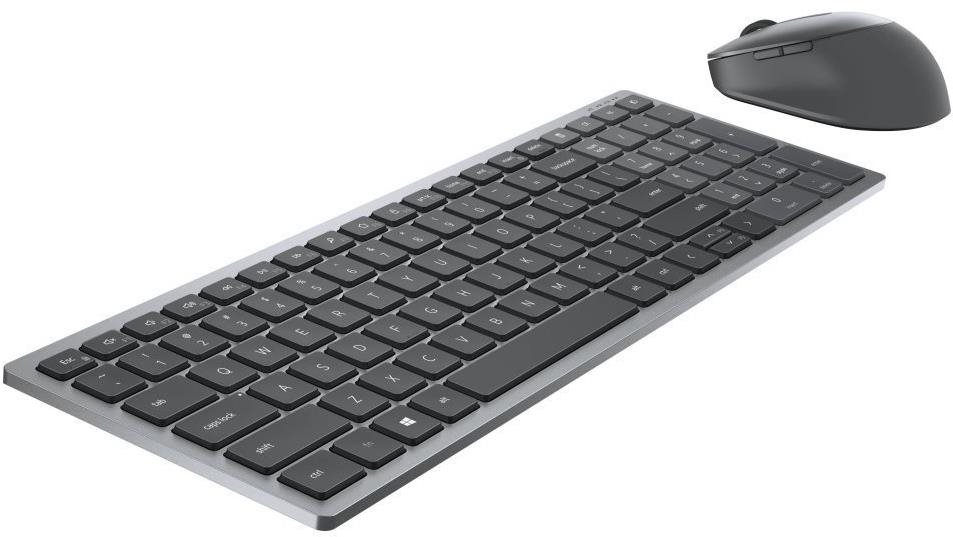 Tastatur/Maus-Set Dell Multi-Device Wireless Combo KM7120W Titan grau - US INTL (QWERTY) ...