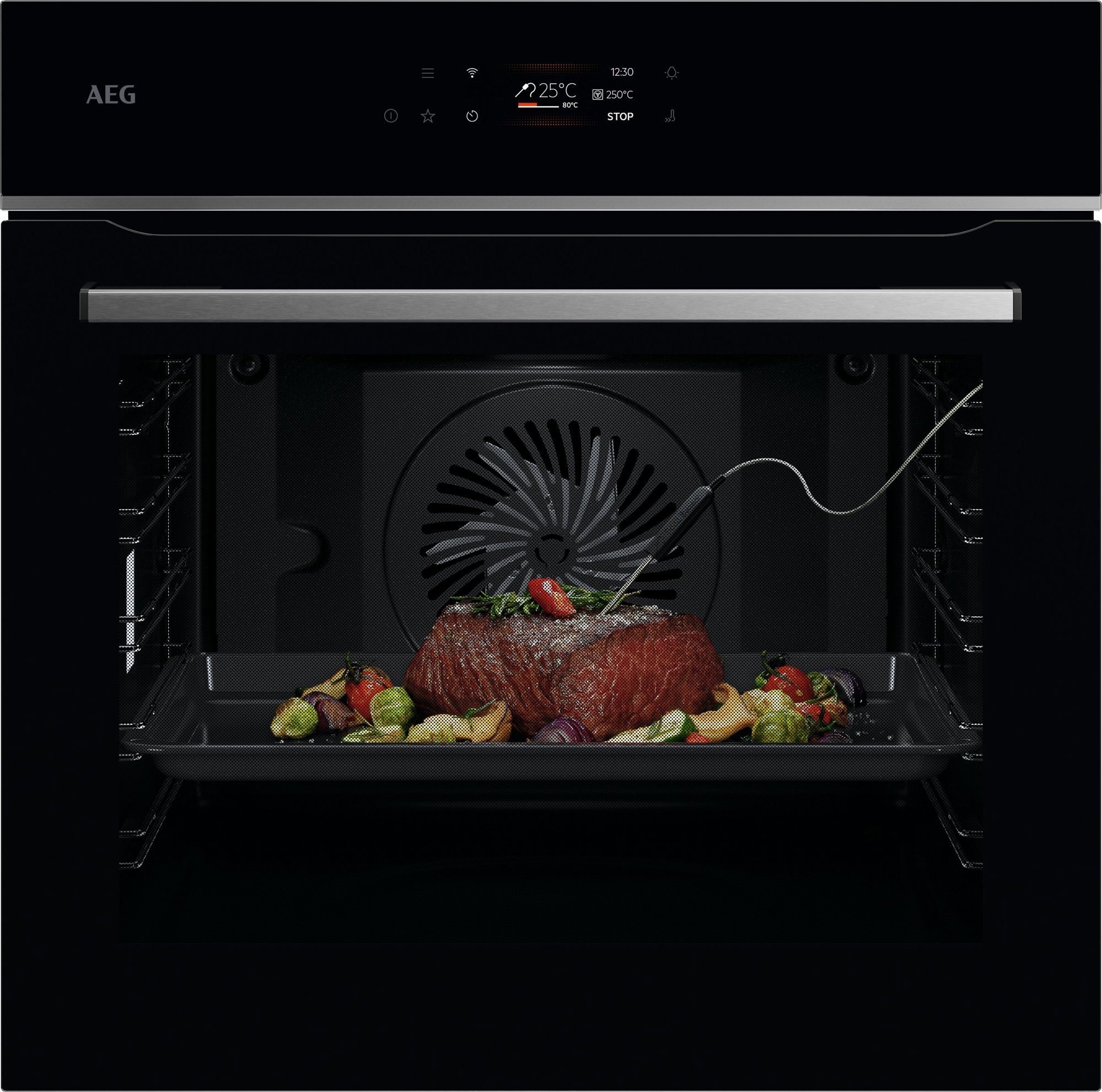 Oven & Cooktop Set AEG 7000 SenseCook OS6PB631AB + AEG 6000 Bridge TO64IB00FB ...