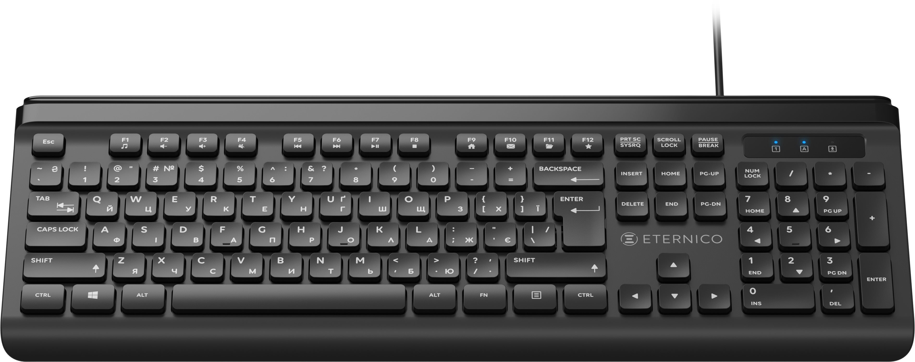 Klávesnica Eternico Home Keyboard Wired KD2020 čierna – UA ...