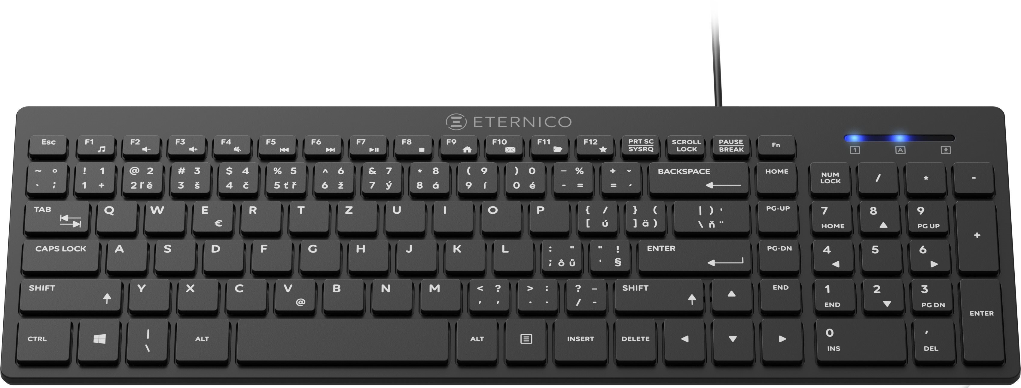 Billentyűzet Eternico Home Keyboard Wired KD2021 fekete - CZ/SK ...