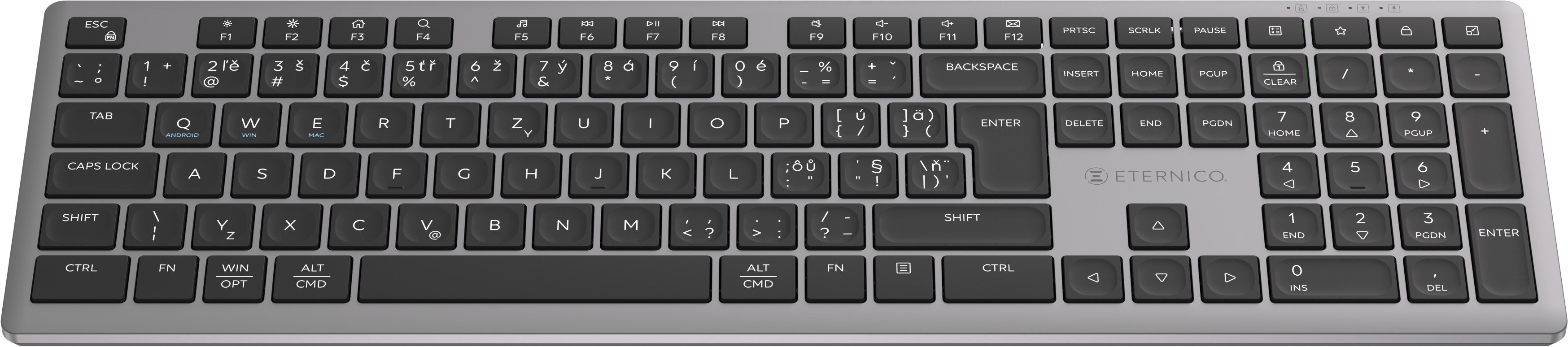 Keyboard Eternico Wireless Keyboard KS2370 silver/black - CZ/SK ...