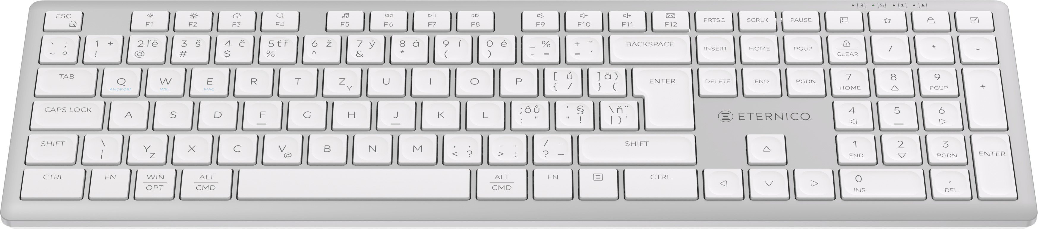 Keyboard Eternico Wireless Keyboard KS2370 silver and white - CZ/SK ...