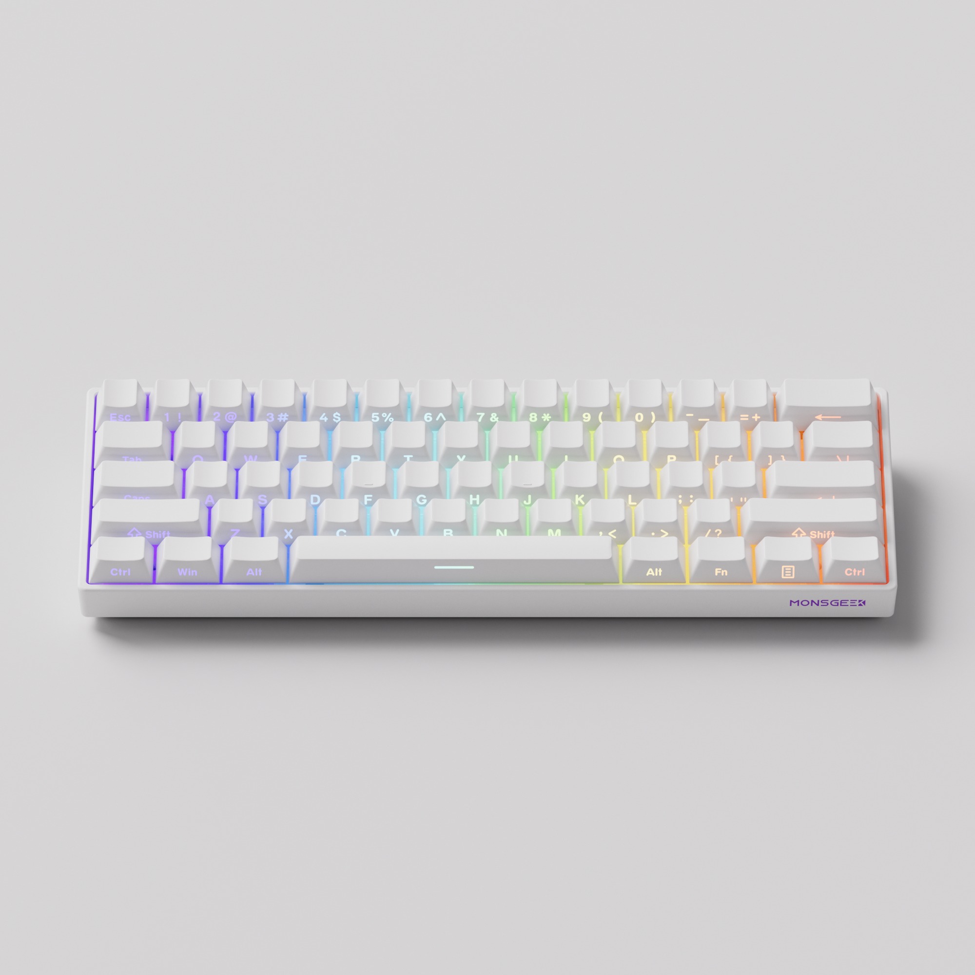 Gaming Keyboard AKKO MONSGEEK FUN60 Pro-ST Wired White (Wired 8K Polling Rate) ...